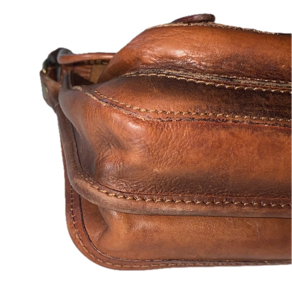 IMEDICI Italian Brown Leather Crossbody Messenger Bag Small Hobo Shoulder Bag EC - Picture 11 of 16